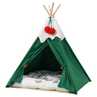 Pawz Pet Tent Dog Cat Tent Bed Washable Indoor Green