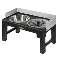 Pawz Elevated Dog Bowls Pet Feeder 6 Height Adjustable Raised Food Water Large