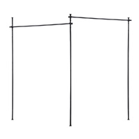 Artiss Room Divider Curtain Rod Extendable Black