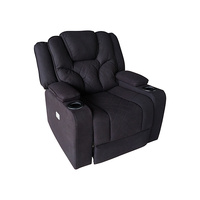 Arnold Recliner Rhino Fabric 1R Black