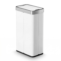Devanti Rubbish Bin 70L Automatic Sensor Kitchen Bin, Slim Smart Garbage Can Touchless Rectangular with Liner Holder, Fully Closed Lid for Bedroom, Ba
