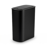 Devanti Automatic Trash Bin with Lid 25L Motion Sensor Kitchen Bin Touchless Garbage Can Plastic Slim Rubbish Bin with Liner Holder for Kitchen, Home,