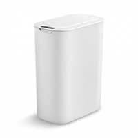 Devanti Automatic Trash Bin with Lid 25L Motion Sensor Kitchen Bin Touchless Garbage Can Plastic Slim Rubbish Bin with Liner Holder for Kitchen, Home,