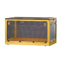 Storage Container Foldable Stackable Large 5 Sides Open Transparent 115L