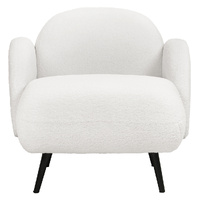 Levede Sofa Chair Fleece Upholstered Single White