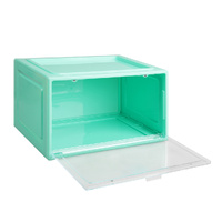  Sneaker Display Case Stackable Cyan