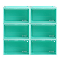  6x Sneaker Display Case Shoe Cyan