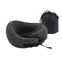 Wanderlite Travel Pillows for Airplanes Ergonomic Memory Foam Neck Pillow, Breathable & Washable Cover, Travel Bag Included, Airplane Pillow for Airpl