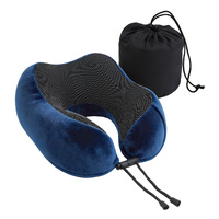 Wanderlite Travel Pillow for Airplanes Memory Foam Neck Pillows for Traveling, Soft & Washable Cover with Storage Bag, Portable Plane Accessories for 