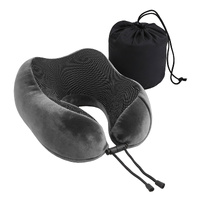 Wanderlite Travel Pillow for Airplanes Memory Foam Neck Pillows for Traveling, Soft & Washable Cover with Storage Bag, Portable Plane Accessories for 