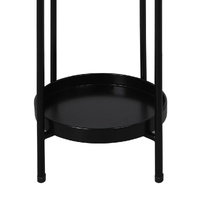  2 Tier Plant Stand Outdoor Indoor Black Large
