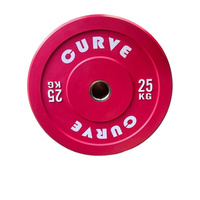Curve Fitness Olympic Coloured Bumper Plates 50kg (2X25kg)