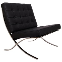 Black Barcelona Chair - Classic Version - Replica