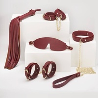 Daytona 8 Pc Deluxe Bondage Play Kit Burgundy Gold