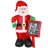 Samland 300CM TALL INFLATABLE SANTA WITH LED LIGHT FOR CHRISTMAS DECORATION