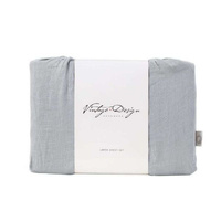 Dove Grey Linen Sheet Sets by Vintage Design Homeware King
