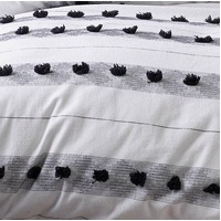 Serapian Black White Quilt Cover by Vintage Design Homeware King