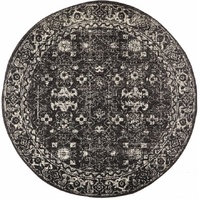 Evoke 252 Charcoal Round by Rug Culture -200X200CM - ROUND