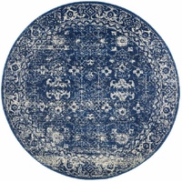 Evoke 252 Navy Round by Rug Culture -150X150CM - ROUND