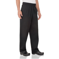 Essential Men's Black L Baggy Chef Pants by Chef Works