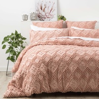 Medallion Cotton Vintage Washed Tufted Blush Quilt Cover Set by Park Avenue Queen
