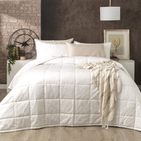 Mosaic 500 TC Cotton Jacquard White Comforter Set by Ddecor Home Queen