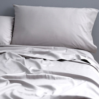 Natural Cotton 500 Thread Count Silver Sheet Set by Park Avenue Single