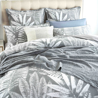 Raven Jacquard Charcoal Quilt Cover Set by Renee Taylor King