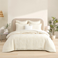 Dakota Beige Jacquard Super King Quilt Cover Set by Renee Taylor