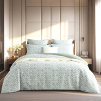 Mayfair Sage Jacquard Queen Quilt Cover Set by Renee Taylor
