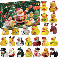 2025 Advent Calendar Christmas Ducks - 24pcs Rubber Duck Advent Calendar 24 Days of Christmas Countdown Toys for Christmas Gifts Party Favors Kids Tod
