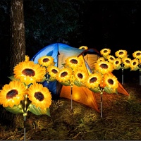 2 pcs of Sunflower-Shaped Ambiance Lights – Soft, Insect-Repellent Glow for Your Private Garden. Adds a Poetic Nighttime & Festive Touch.