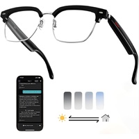 AI Smart Translation Glasses: 110+ Languages, Photochromic Lenses, Bluetooth – Ideal for Travel, Business & Daily Use（black）
