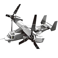 Christmas gift US Osprey Tiltrotor Aircraft Building Blocks Set, 460 Pieces Military Transport Model Kit for Kids Aged 6+ & Enthusiasts（Osprey tiltrot