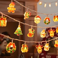 3M 20-LED Christmas Fairy String Lights: Santa/Snowman/Wreath Battery-Powered Warm White Decor for Home/Party