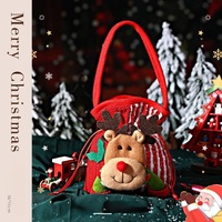 Christmas gift Festive Aussie Christmas Gift Bags: Cute Reindeer, Santa & Snowman Pouches for Xmas Treats & Gifting（moose）