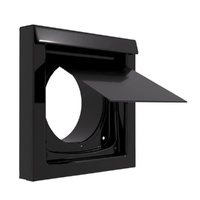 Black 4-Inch Dryer Vent Cover – Outdoor Wall Exhaust for Clothes Dryer & Bathroom Fan | Durable Galvalume Steel with Quiet Damper | Other Colours Avai