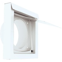 White 4-Inch Dryer Vent Cover – Outdoor Wall Exhaust for Clothes Dryer & Bathroom Fan | Durable Galvalume Steel with Quiet Damper | Other Colours Avai