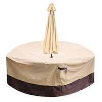 Round Patio Furniture Cover with Umbrella Hole: Waterproof 4-Season Protector for Garden, Balcony Table & Chair Sets(180x60 cm LxH)