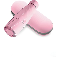 Mini Travel Umbrella – Compact Sun & Rain Protection for Women, Kids | UV-Blocking Pocket Umbrella with Case | Lightweight Foldable Umbrella（pink）