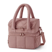 Double-Layer Insulated Lunch Bag with Quilted Design – 11.8L Cooler Tote for Work, Picnics & Travel (Camel) | Other Colors Available In-Store