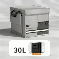 Foldable Car Trunk Organiser, 30L/60L Large Capacity Storage Box for Auto Boot, Multi-functional Cargo Container(60L,black)