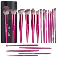 Hot red Professional Makeup Brush Set (18-Piece): Cruelty-Free, Versatile for Foundation, Blush & Eyeshadow, Ideal for Aussies