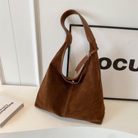 Leather Hobo Bags for Women Brown Purses Suede Purse Slouchy Tote Bag Suede Tote Bag Fall Winter Purses Handbag