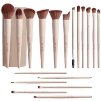 Matte Beige Makeup Brush Set (18-Piece): Professional, Cruelty-Free for Foundation, Blush & Eyeshadow, Ideal for Aussies