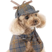 pet products Dog Costume-Cute Detective Pet Clothes Set Halloween Cosplay Party Outfit Winter Fashion Cape Cloak Hat for Small Medium Dog & Cat Kitten