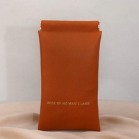 Christmas gift Premium Leather Eyeglass Case with Spring Closure - Multiple Color Options - Refined Craftsmanship（Mocha）