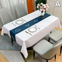 Waterproof Oilproof Washable Heat-Resistant PVC Tablecloth - 5 Patterns & Sizes for Home, Restaurant & Picnic Dining（C,138*138）