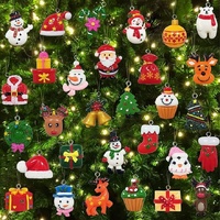 30pcs Mini Christmas Ornaments for Mini Tree Decorations Small Christmas Ornaments Resin Miniatures for Craft Christmas Decor