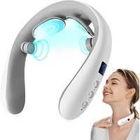 Wireless Neck Massager with Heat & 10 Modes: Electric Pulse Pain Relief for Australian Office Workers & Active Adults